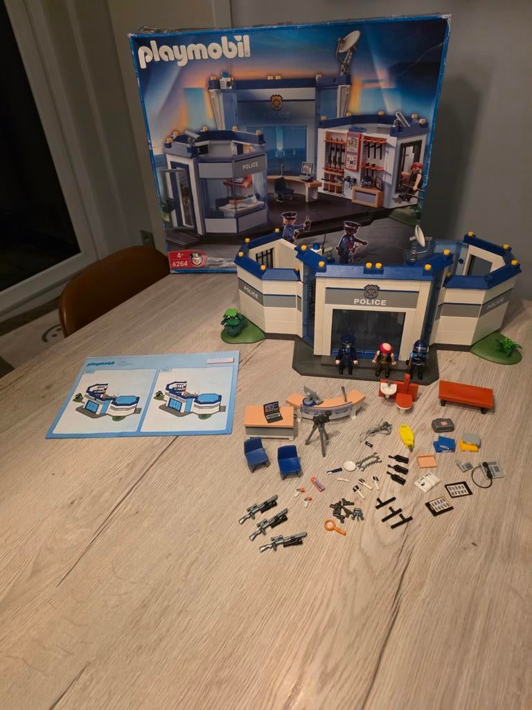 Playmobil politie bureel compleet in doos, Ophalen of Verzenden