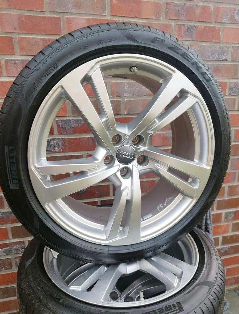 Velgen Audi A6 sline sport 20inch met zomerbanden, Ophalen, 20 inch, Zomerbanden, Banden en Velgen