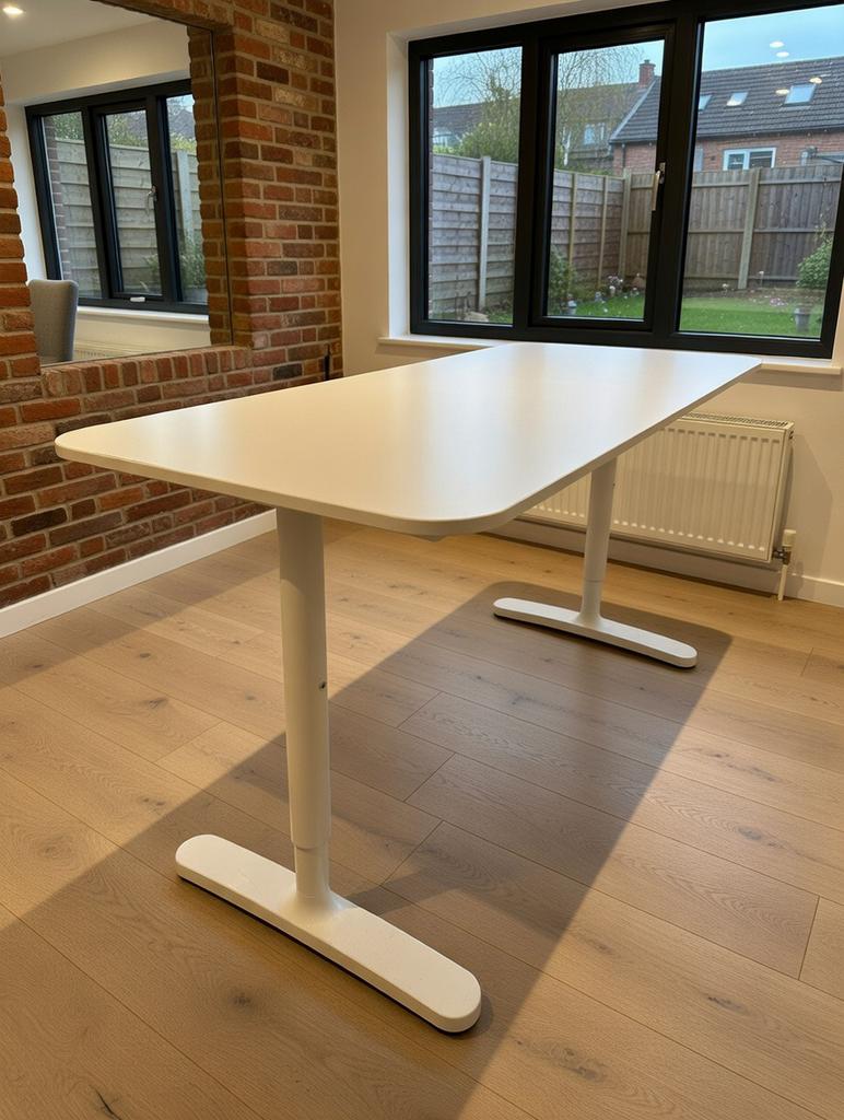 IKEA BEKANT bureau wit – 160x80 cm, Maison & Meubles, Bureaux, Comme neuf, Enlèvement, IKEA, Réglable en hauteur