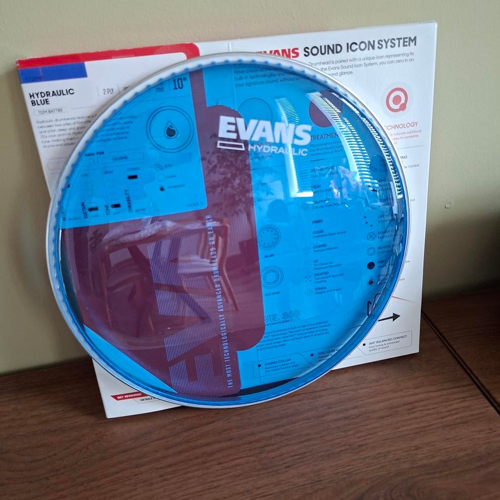 Evans 10" hydraulic blue, Musique & Instruments, Batteries & Percussions, Enlèvement