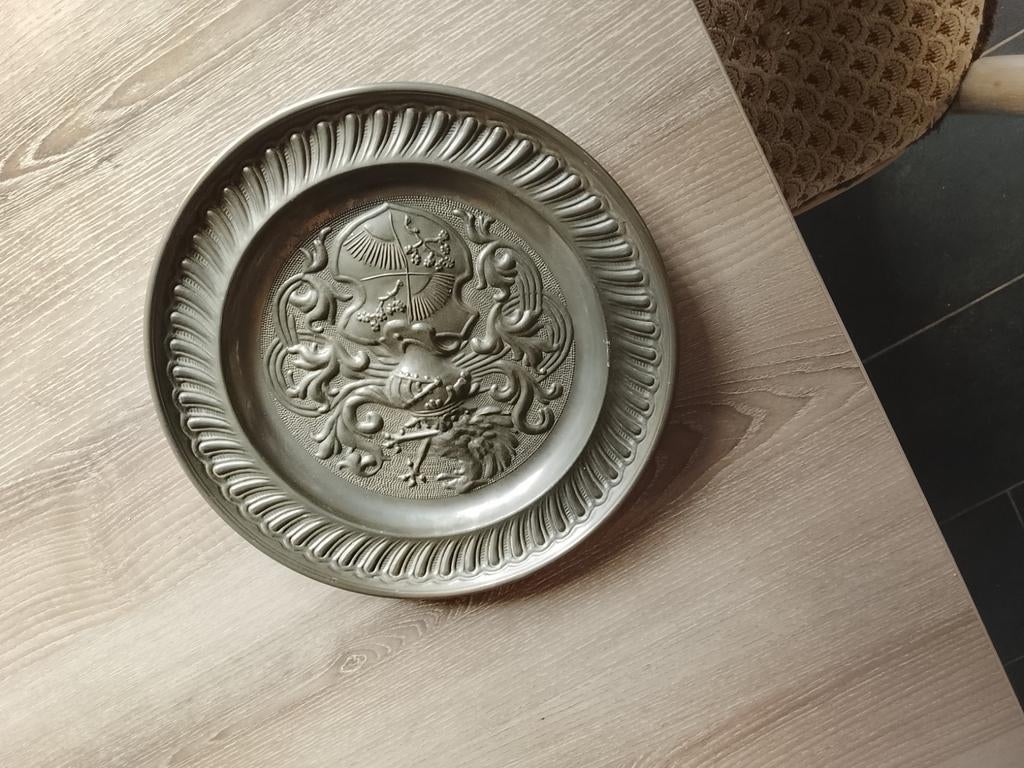 Tinnen bord (zwaar), Antiek en Kunst, Ophalen