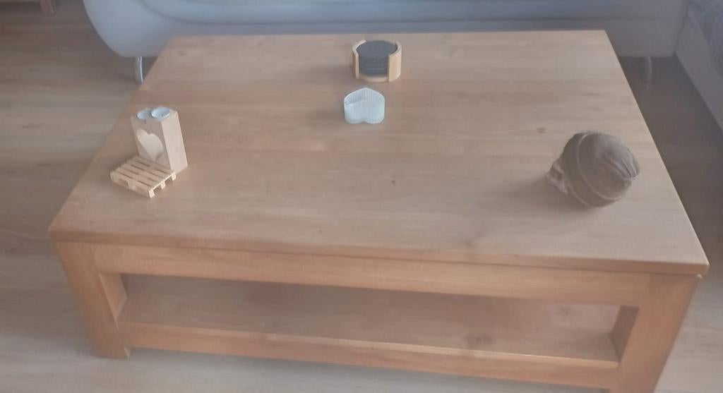 Salon tafel in Teak, Huis en Inrichting, Tafels | Salontafels, Ophalen, Gebruikt, Teakhout, Teak