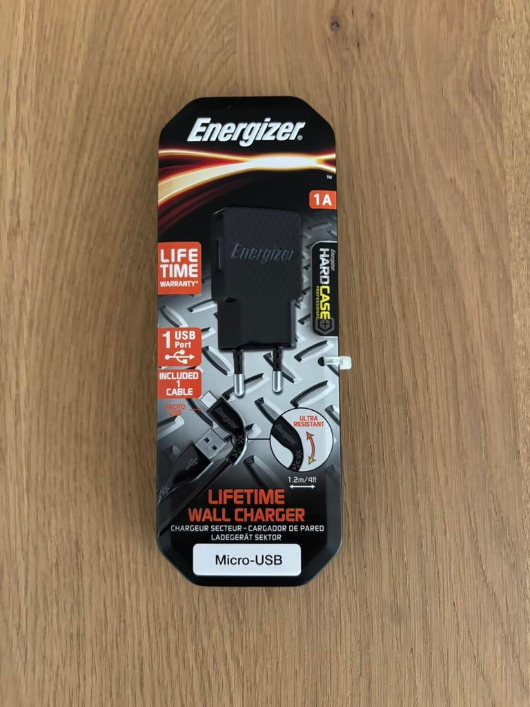 Energizer Micro-USB lader, Telecommunicatie, Mobiele telefoons | Telefoon-opladers, Ophalen, Nieuw, Overige merken