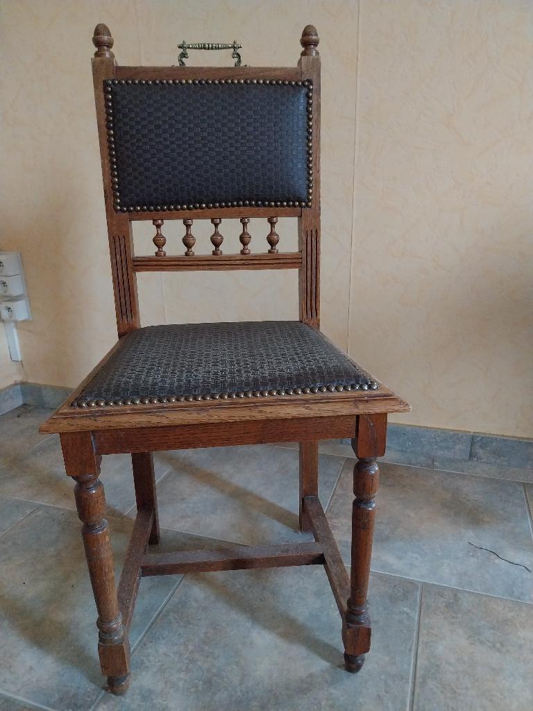 Lot de 6 chaises de cuisine, Ophalen, Zwart, Zo goed als nieuw, Vijf, Zes of meer stoelen