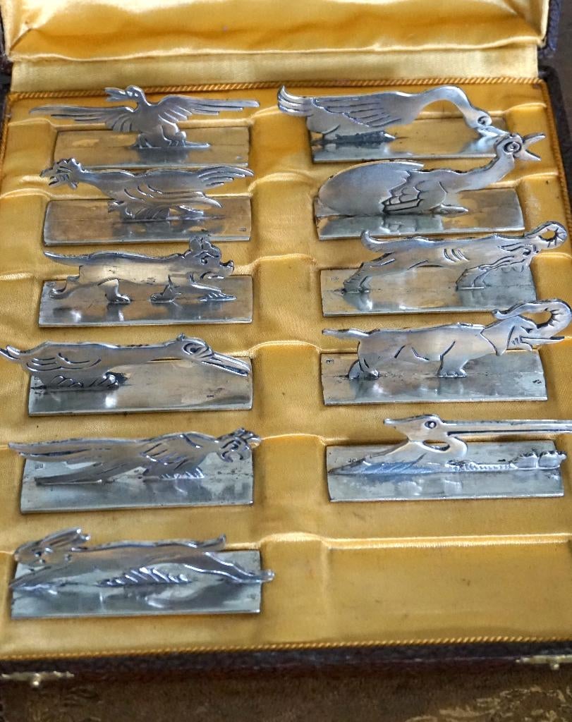 Rare Porte-Couteaux Argent Plaqué Art Déco Pierre Devouge, Enlèvement ou Envoi, Argent