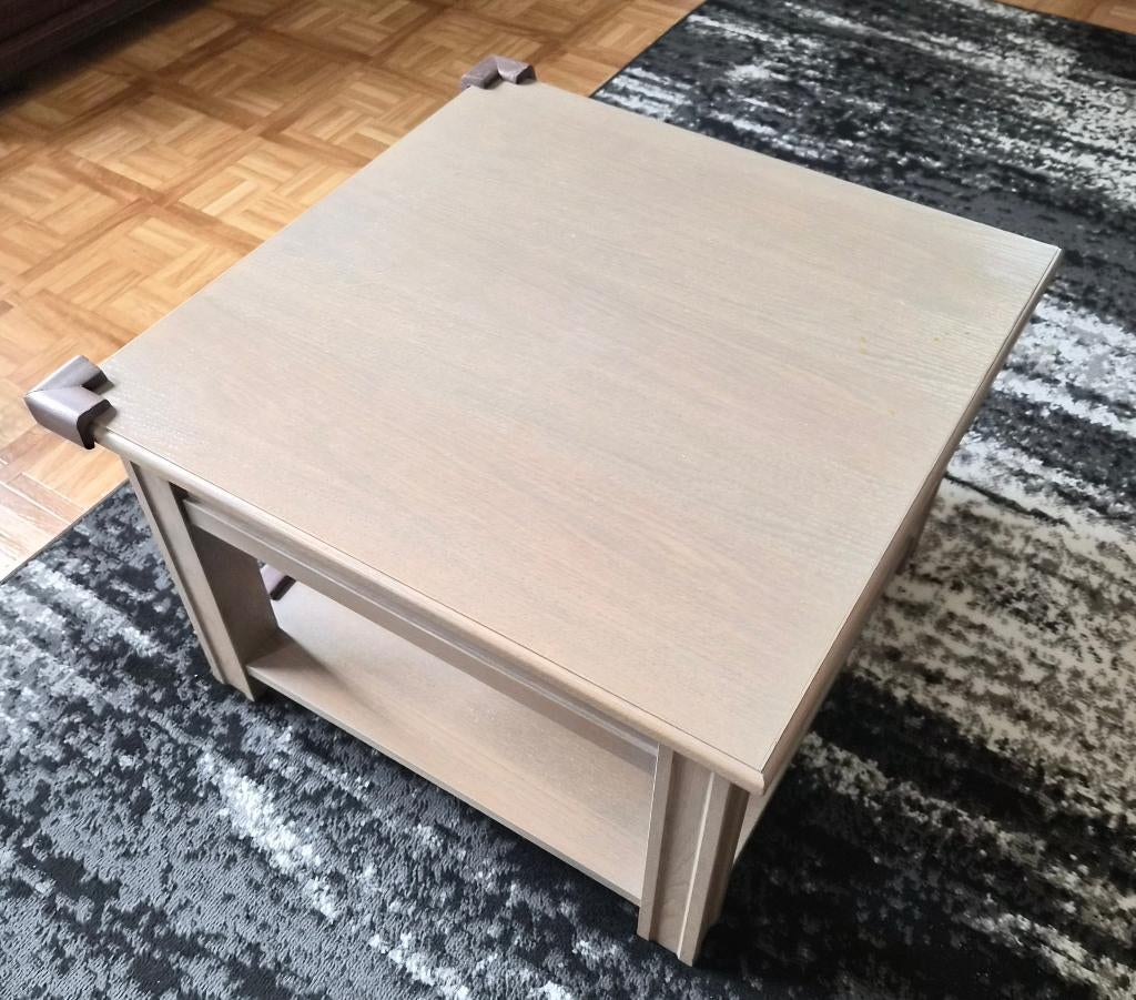 Salontafel beige vierkant, Ophalen, Gebruikt, Vierkant
