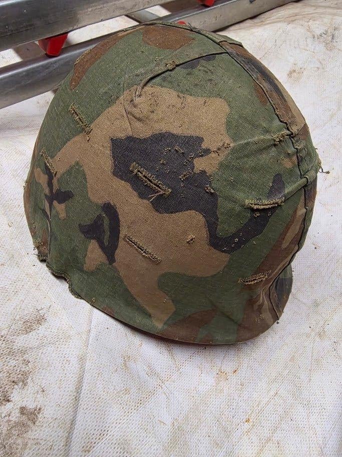 Originele Amerikaanse helm, Verzamelen, Militaria | Tweede Wereldoorlog, Ophalen of Verzenden