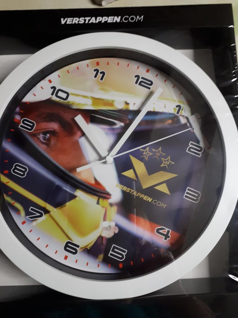 Wandklok Max Verstappen (nieuw), Huis en Inrichting, Ophalen of Verzenden, Wandklok