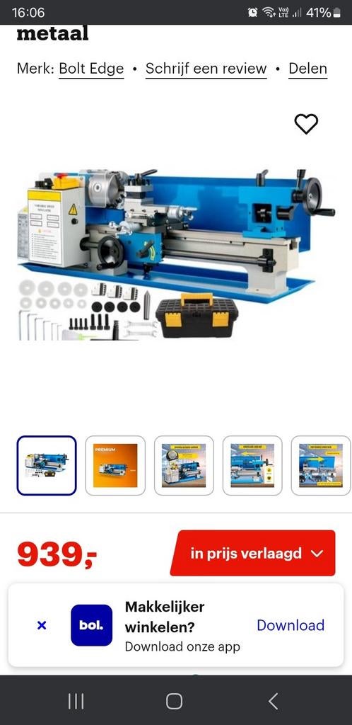 Metaaldraaibank nieuw, Ophalen, Metaaldraaibank