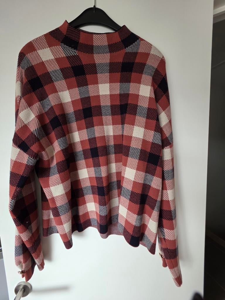 Geblokte trui met goudkleurige knopen Caroline Biss, Kleding | Dames, Ophalen, Maat 46/48 (XL) of groter