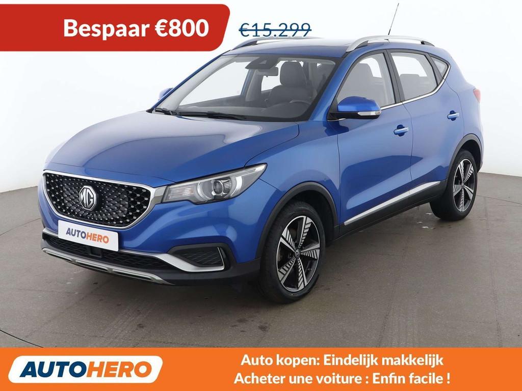 MG ZS electric drive 105 kW Comfort (bj 2021, automaat), Auto's, MG, Gebruikt, Zwart, Leder, 5 zetels