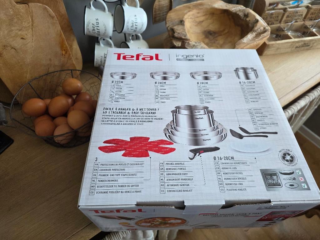 Set tefal ingenio emotion non revêtu 13 pieces Neuf, Maison & Meubles, Cuisine | Casseroles & Poêles, Enlèvement, Neuf, Inox, Ensemble de casseroles