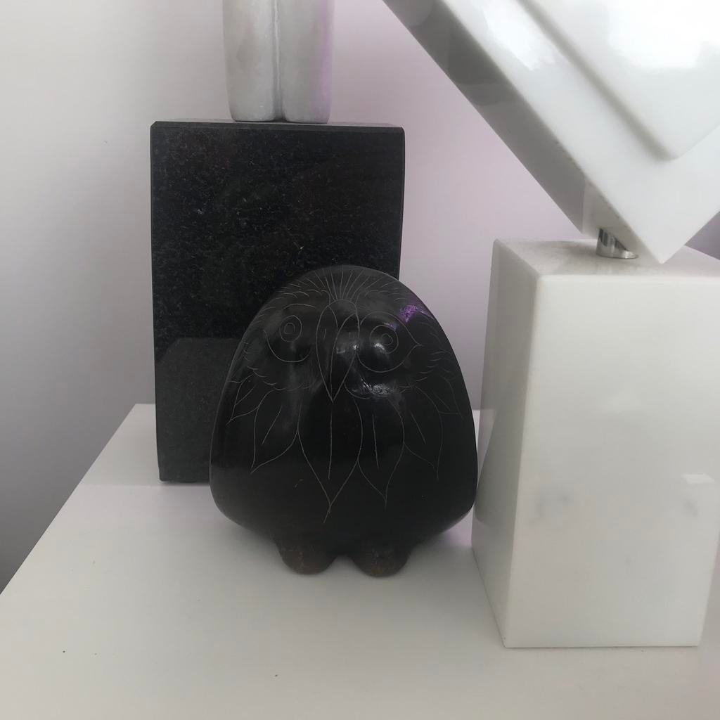 Vintage Mexicaanse uil in zwarte klei geëtst, Ophalen of Verzenden, Zo goed als nieuw