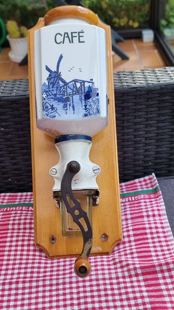 Moulin à café ancien bleu Delft, Enlèvement ou Envoi