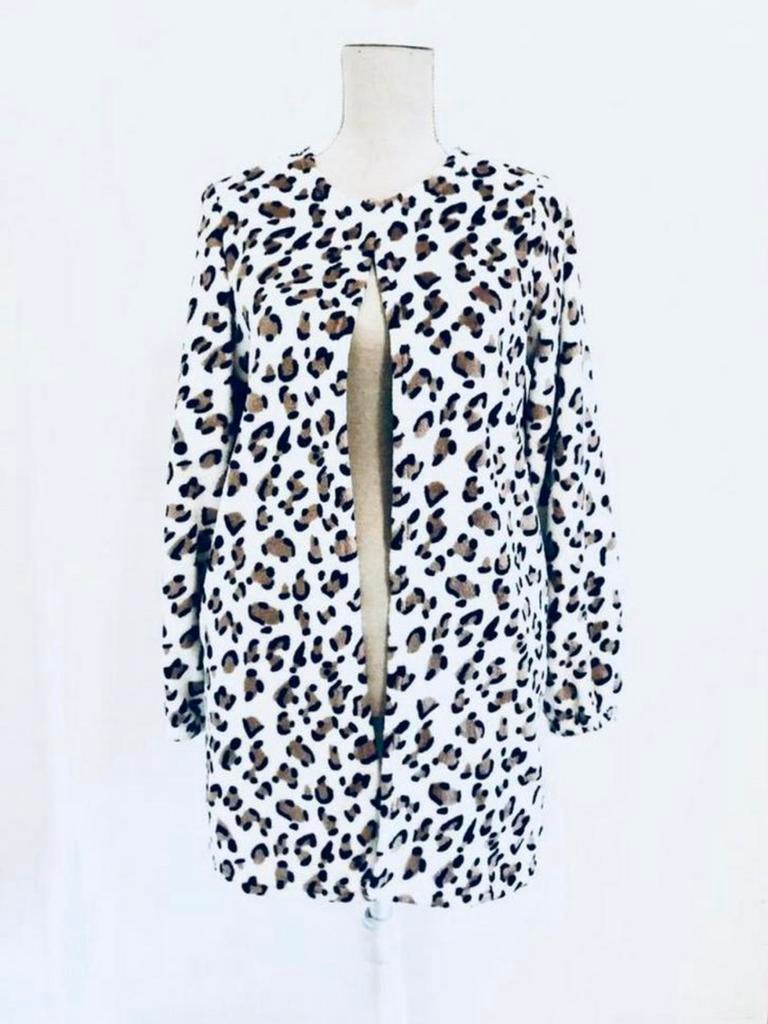 Vest met tijgerprint, Kleding | Dames, Truien en Vesten, Wit, Ophalen of Verzenden, Zo goed als nieuw, Maat 36 (S)