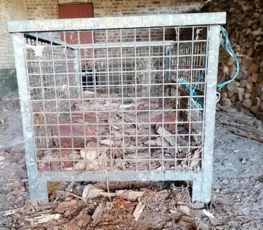 Grote gegalvaniseerde gaascontainer metalen bak, Ophalen