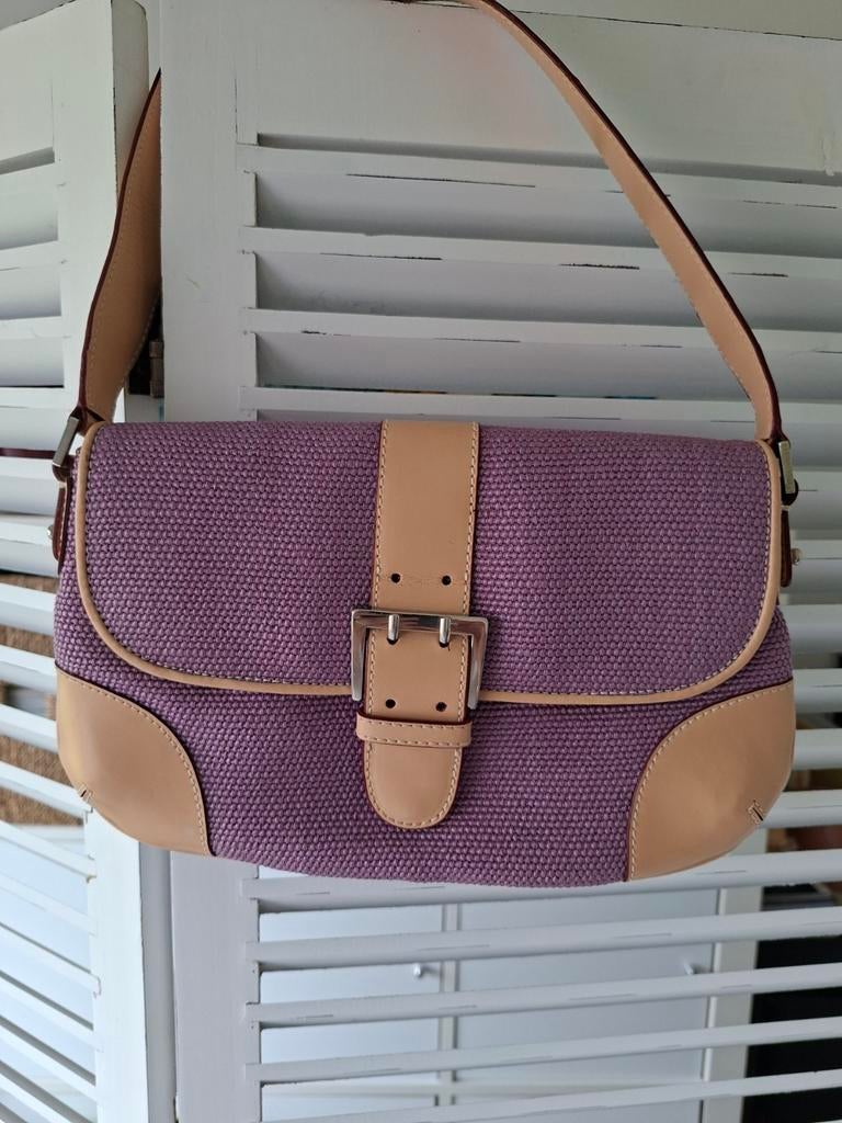 Handtas schoudertas Le tanneur lila paars, Ophalen of Verzenden, Zo goed als nieuw, Paars, Schoudertasje