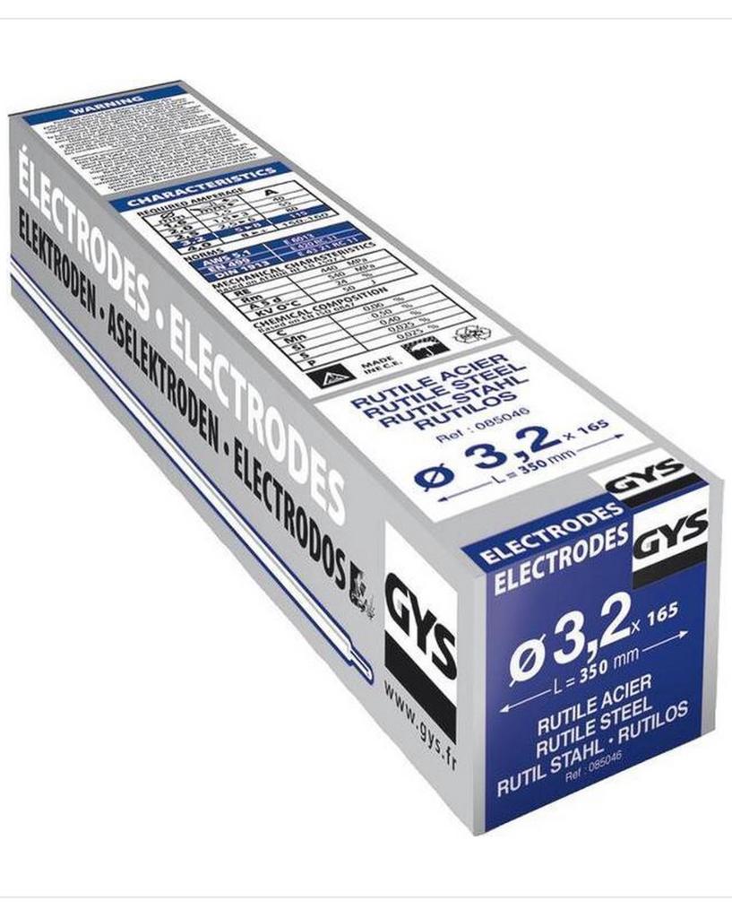 Électrodes en acier GYS O3,2 mm (x165), Bricolage & Construction, Outillage | Foreuses, Neuf, Enlèvement