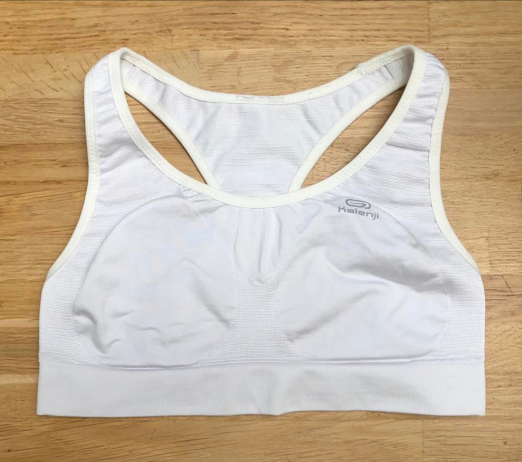 soutien-gorge de sport blanc Decathlon Kalenji XS, Sports & Fitness, Enlèvement ou Envoi, Utilisé, Course à pied, Vêtements