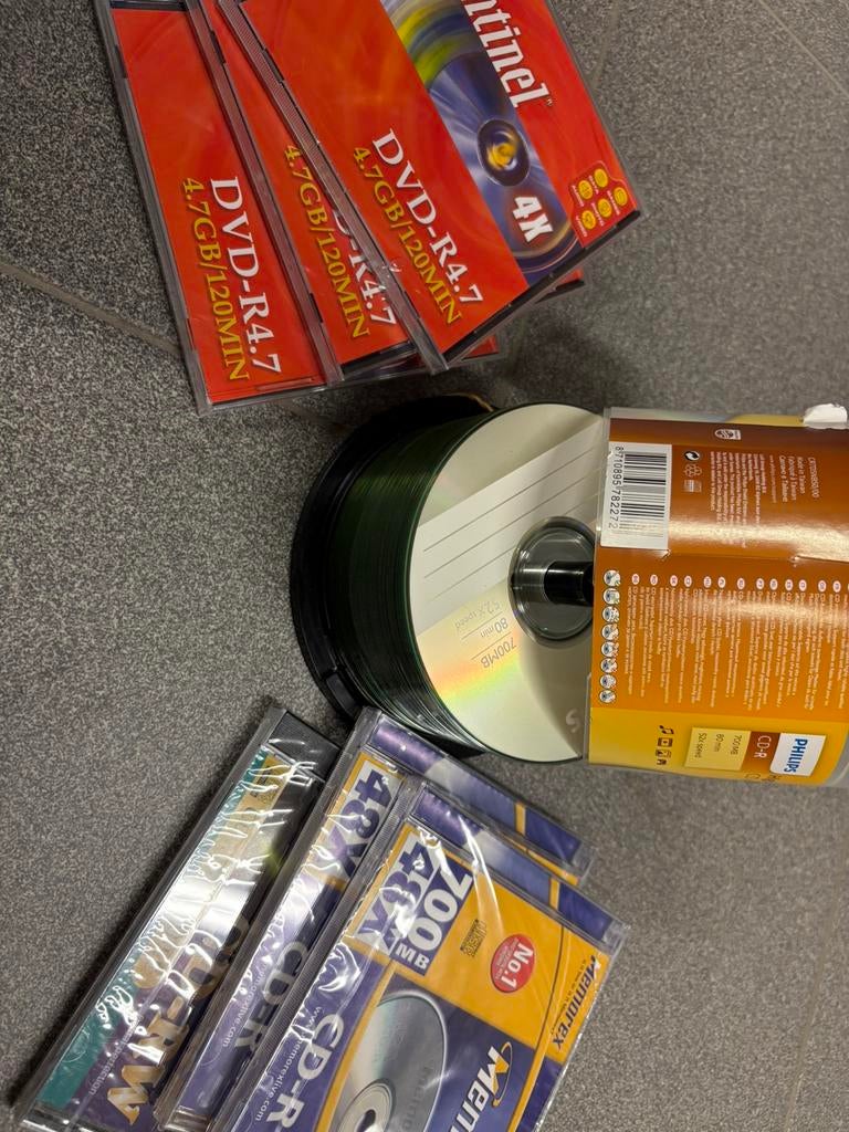 Disque CD et DVD vides et boîtes d'accompagnement, Informatique & Logiciels, Enlèvement ou Envoi