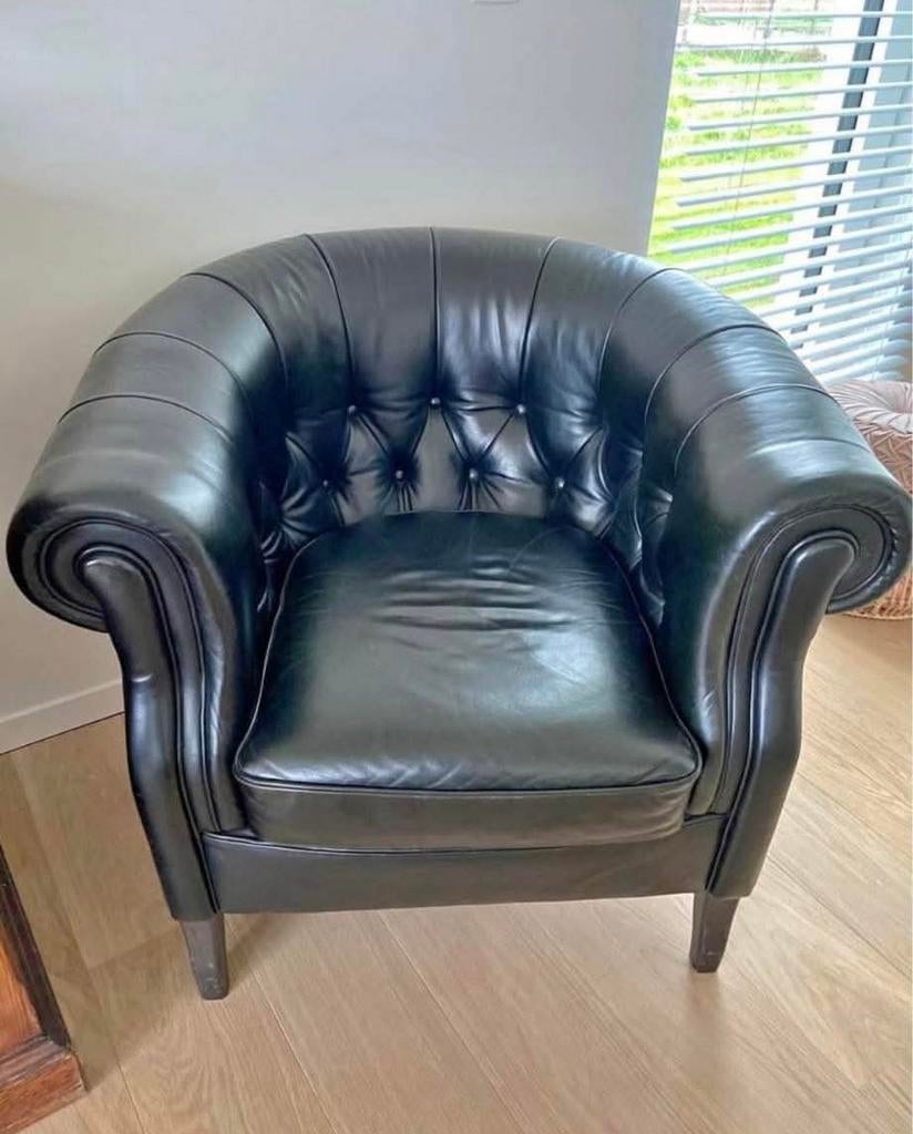 Fauteuil Natuzzi, Ophalen, Zo goed als nieuw, Leer