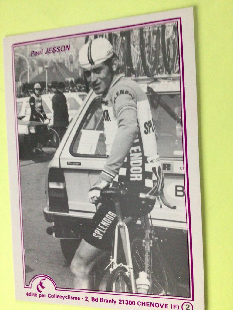 wielerkaart1980  team splendor  paul jesson, Sport en Fitness, Verzenden, Zo goed als nieuw