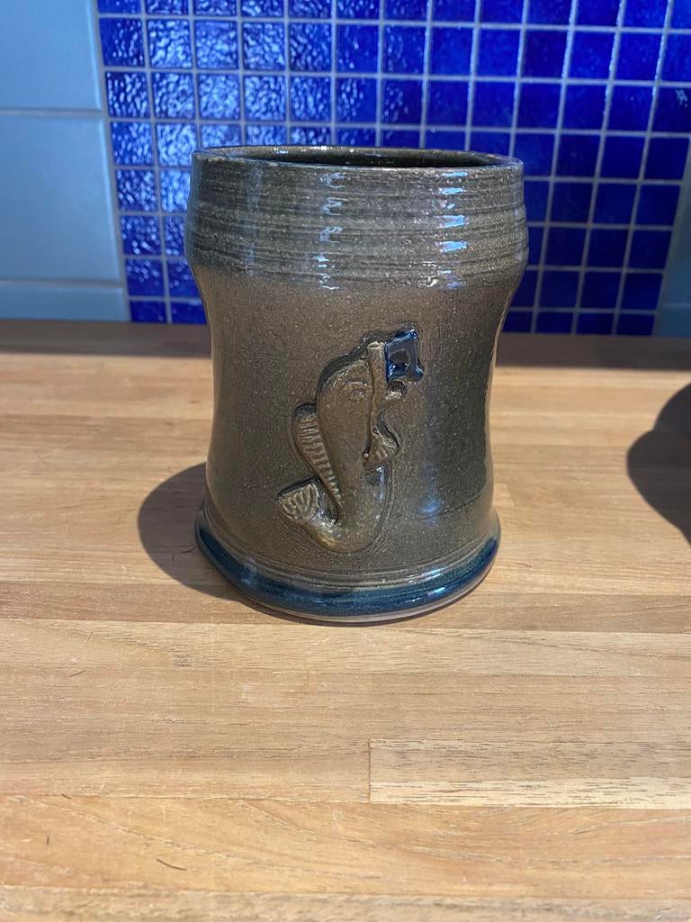 Chope Orval en grès grise 33cl neuf signé, Collections, Enlèvement ou Envoi