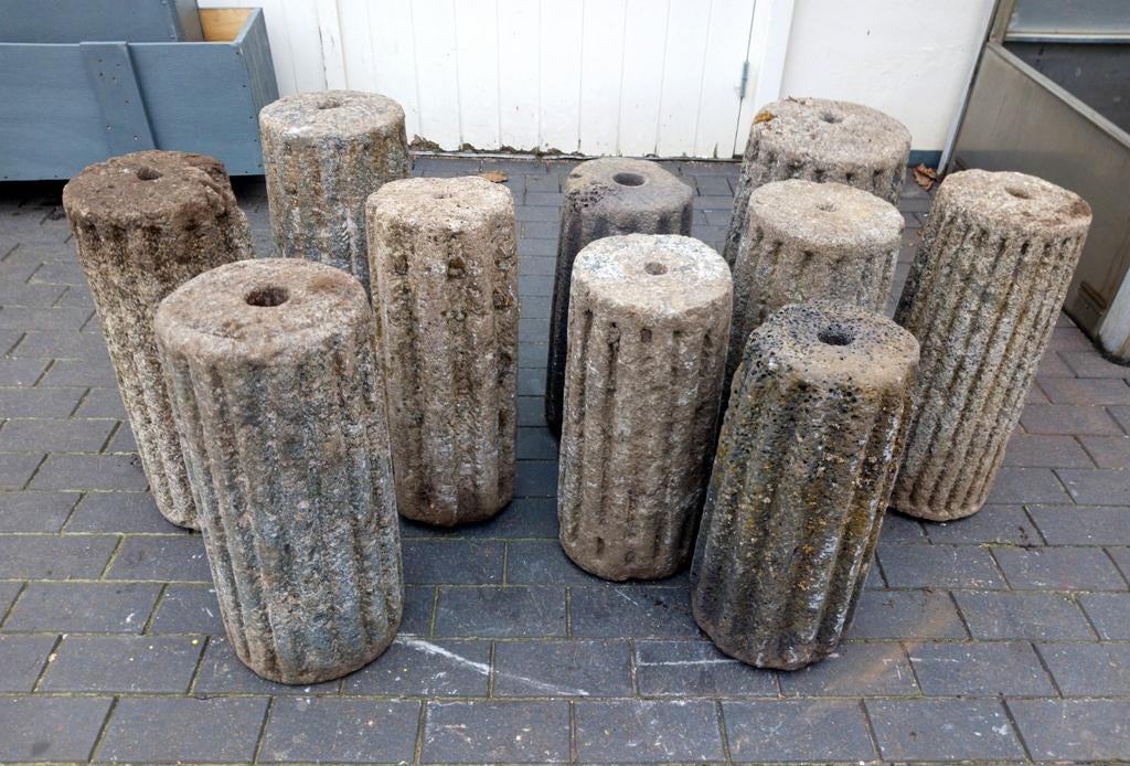 Colonnes et piliers en pierre bleue en meule chinoise japona, Antiquités & Art, Enlèvement