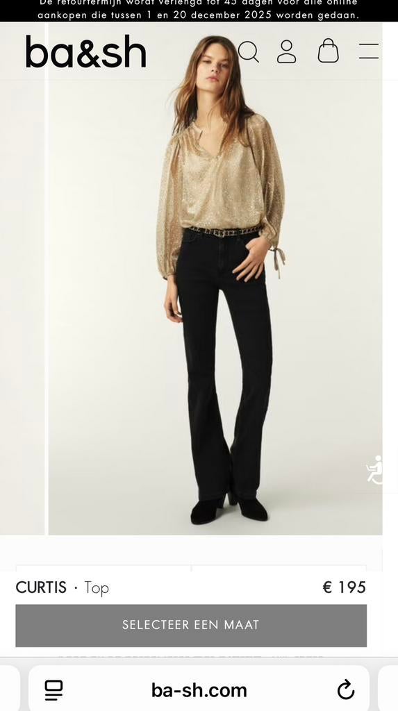 Gouden top Bash maat 3 nieuw, Maat 38/40 (M), Overige kleuren, Bash, Nieuw