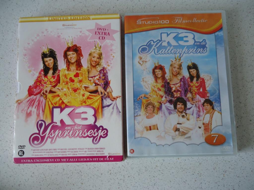 2 DVD's  van "K3" Het IJsprinsesje en de Kattenprins., CD & DVD, DVD | Enfants & Jeunesse, Comme neuf, TV fiction, Enlèvement ou Envoi