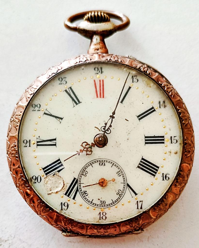 Montre poche homme "Grandiose" en argent galloné (plaqué or), Collections, Enlèvement ou Envoi, Utilisé