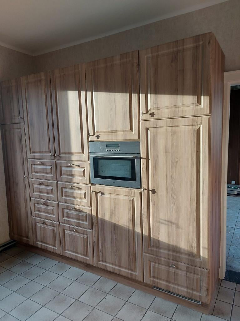 Complete, tweedehands keuken met toestellen, Ophalen, Bruin, Graniet of Steen, Dubbelwandige keuken