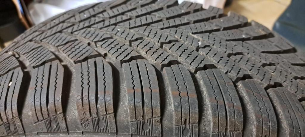 4 pneus d'hiver sur jantes, ContiWinterContact 205/55/16 91H, Enlèvement, Comme neuf