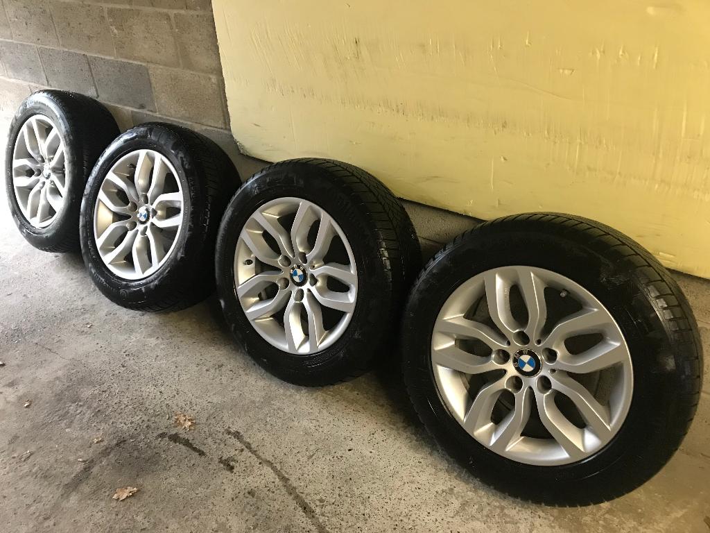 Jantes origines BMX X3 F25- pneus hiver 225/60/17 - 99H, Autos : Pièces & Accessoires, Pneus hiver, Enlèvement, Utilisé, Véhicule tout-terrain