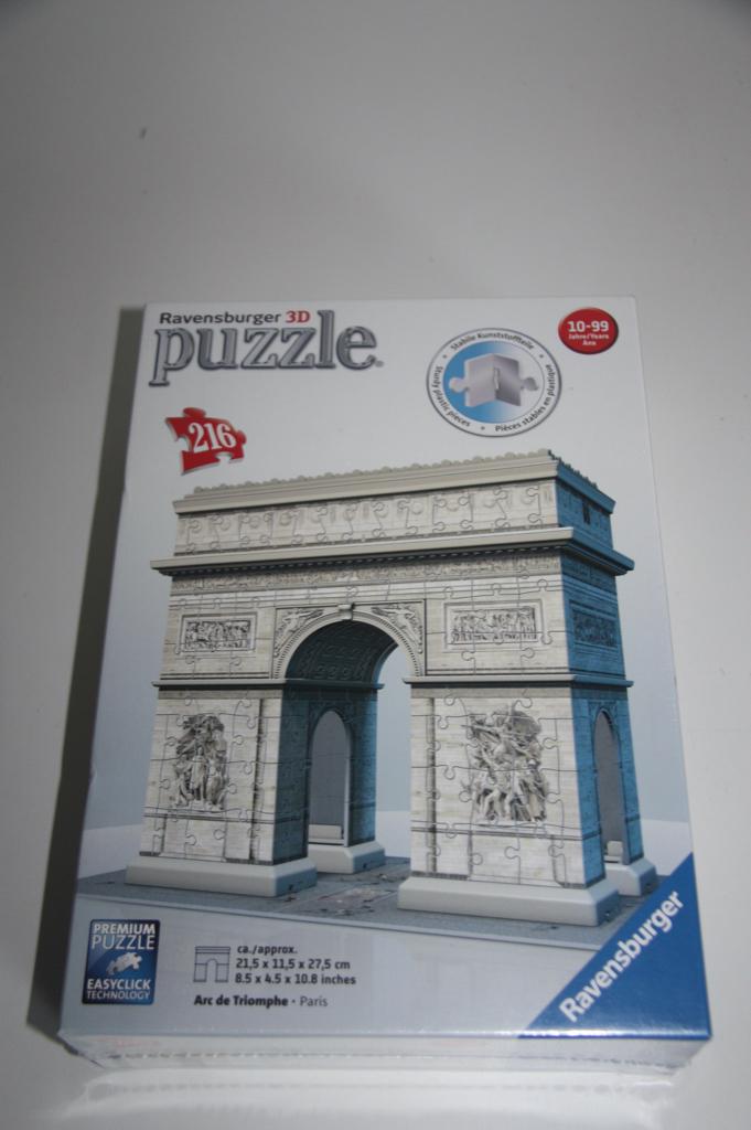 Ravensburger 3d puzzel arc de triomphe frankrijk 216st nieuw, Envoi, Neuf, Rubik's Cube ou Puzzle 3D