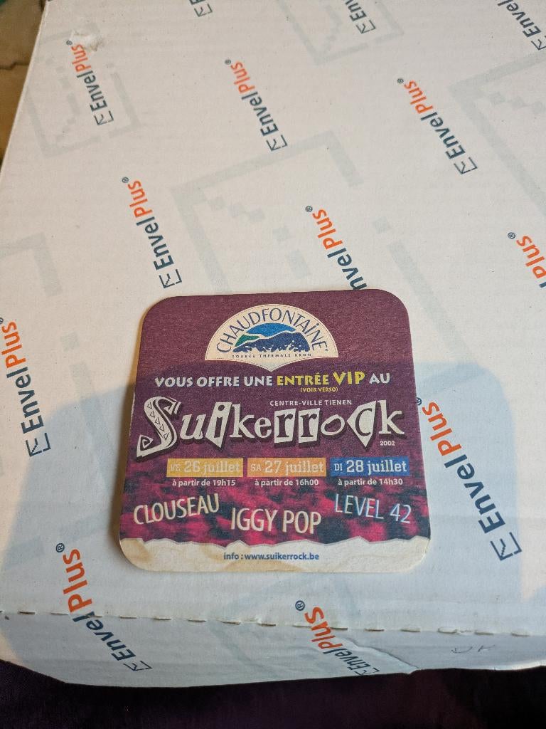 Chaudfontaine - Suikerrock 2002, Ophalen of Verzenden, Zo goed als nieuw, Viltje(s)