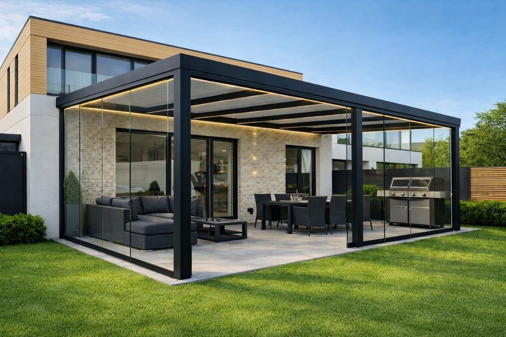 Afdak overkapping pergola veranda Terrasoverkapping tuin, Tuin en Terras, Overkappingen, Carport, Ophalen of Verzenden