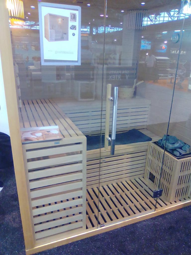 Finse sauna toonzaal model te koop 200 x 170 x 210, Sport en Fitness, Sauna, Ophalen, Nieuw