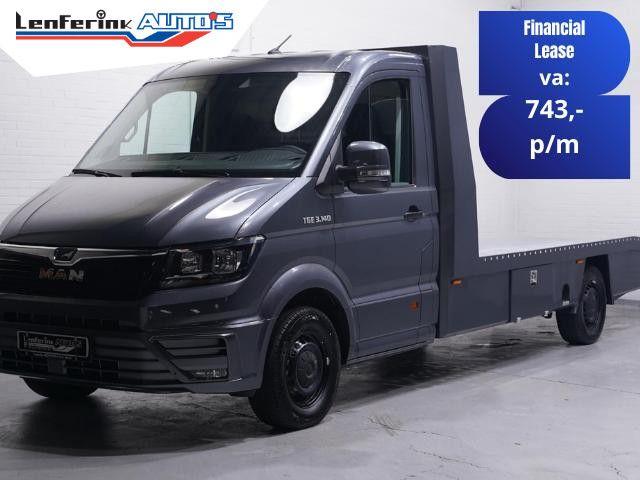 MAN TGE 2.0 TDI 140 pk Autotransporter Airco, Luchtvering Ap, Auto's, Electronic Stability Program (ESP), Bedrijf, 265 g/km, Zilver of Grijs