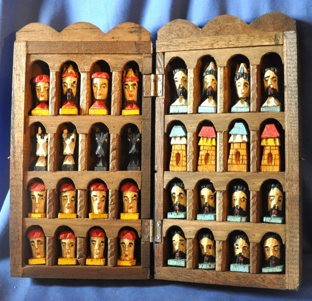 jeu echec en bois realisation artisanale, Ophalen of Verzenden