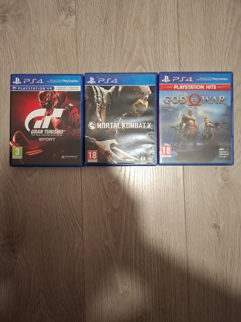 Gran Turismo Sport, Mortal Kombat X, God of War, Ophalen of Verzenden