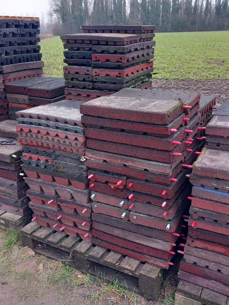 Diverse partijen rubber tegels 25x50, Dieren en Toebehoren, Weidegang