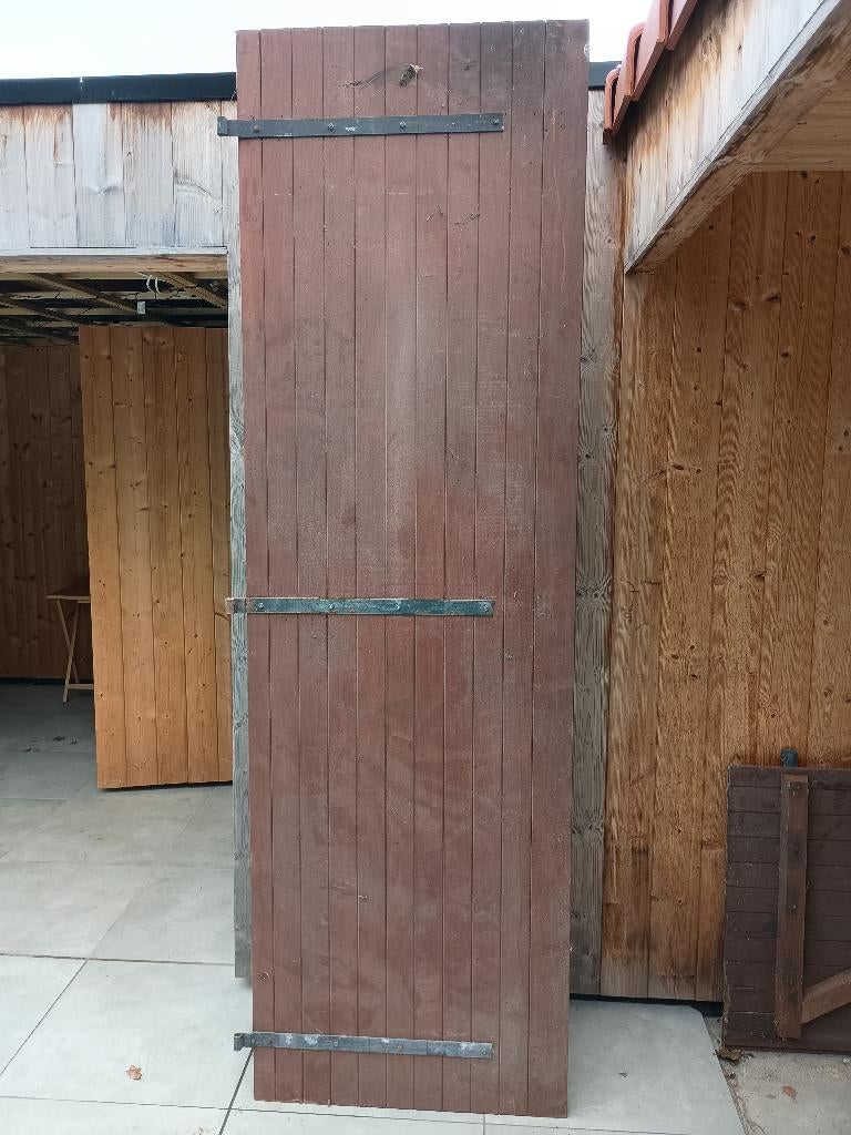 rustieke  houten dubbele deur, Doe-het-zelf en Bouw, Deuren en Vliegenramen, Ophalen, Gebruikt, Hout, Overige typen