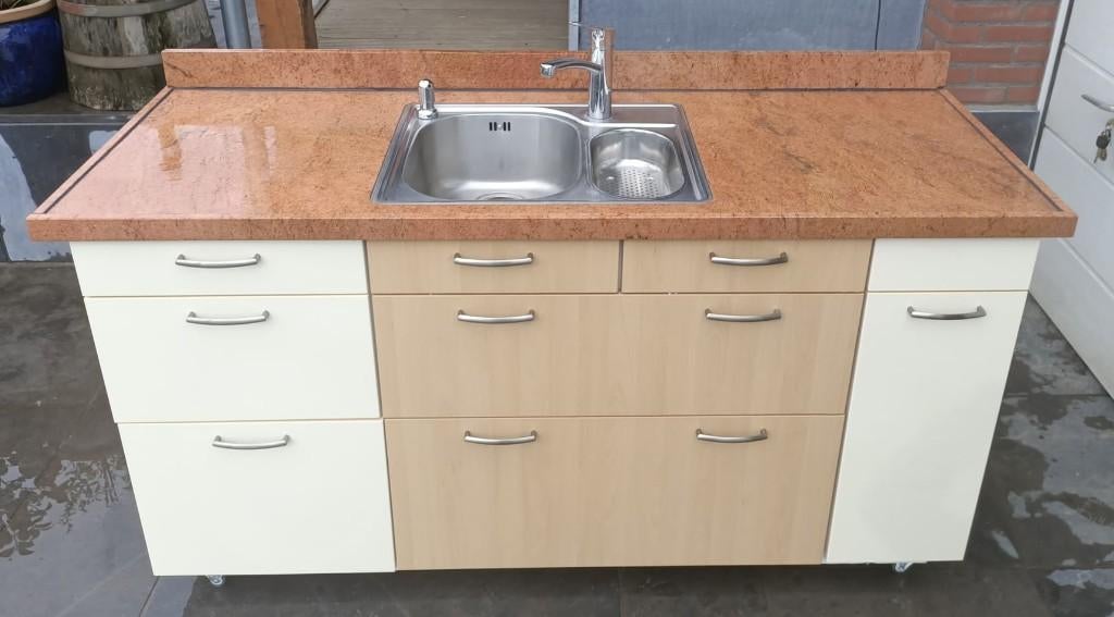 Siematic keukenblok,buitenkeuken,kitchenette,pantry € 499,-, Ophalen, Zo goed als nieuw, Houtskool, Vrijstaand