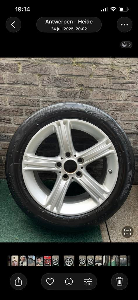 BMW 17” velgen + Hankook Ventus S1 evo3 – 225/50R17 – goede, Enlèvement, Pneu(s)