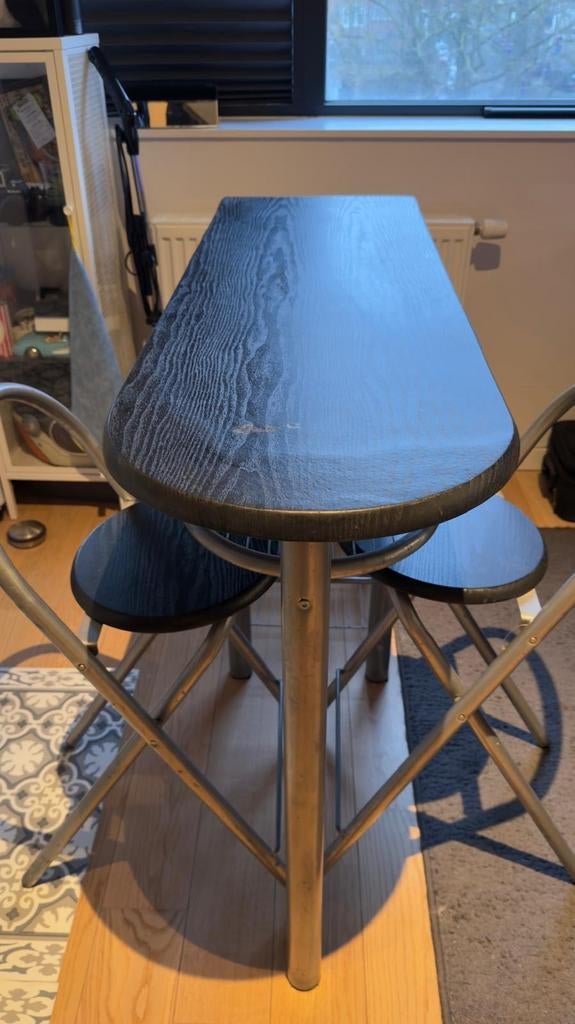 Table haute 2 chaises, Maison & Meubles, Tabourets de bar, Enlèvement