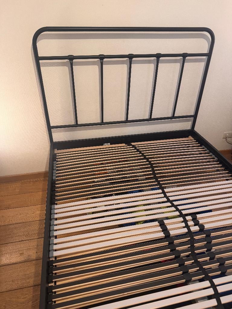IKEA STJÄRNÖ BED FRAME - 140 x 200 cm, Maison & Meubles, Enlèvement, Deux personnes, Noir, 140 cm