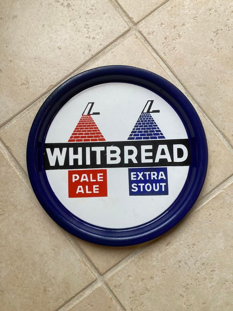 Oude emaille plateau whitbread topconditie, Ophalen of Verzenden