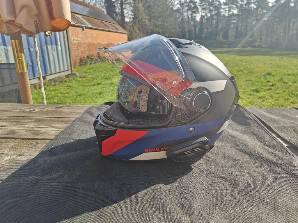 BMW integraalhelm Xomo + communicatiesysteem + motorcamera, Motoren, Overige merken, Dames, Ophalen of Verzenden, Integraalhelm