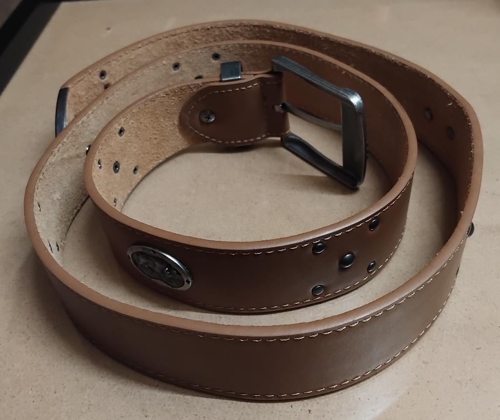 BROEKSRIEM / LEDER / LENGTE 120 CM, Kleding | Heren, Riemen en Ceintuurs, Ophalen, Zo goed als nieuw, Echt leder